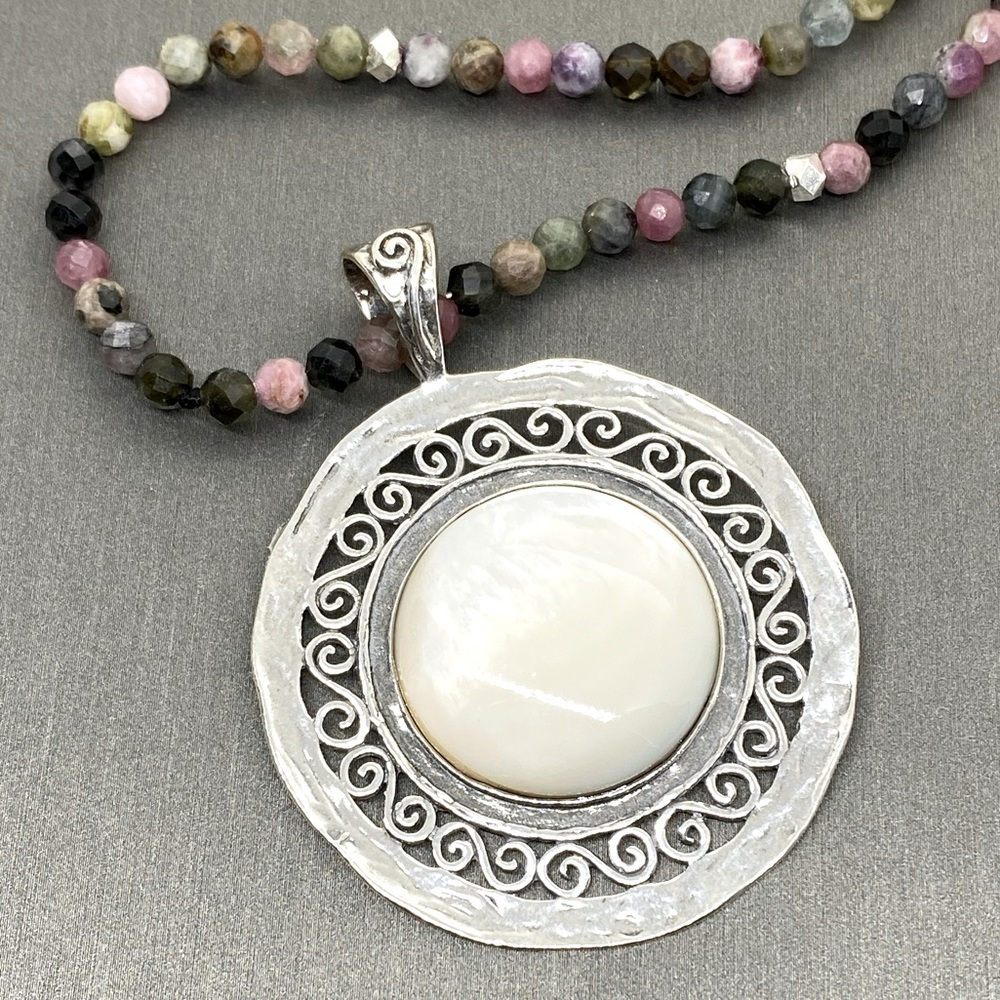 Grace & Heart G&H HERA MEDALLION .925 Sterling Silver Mother Pearl WOW!